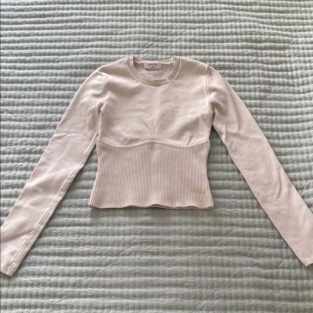 Aritzia Babaton Sculpt Knit Empire Longsleeve